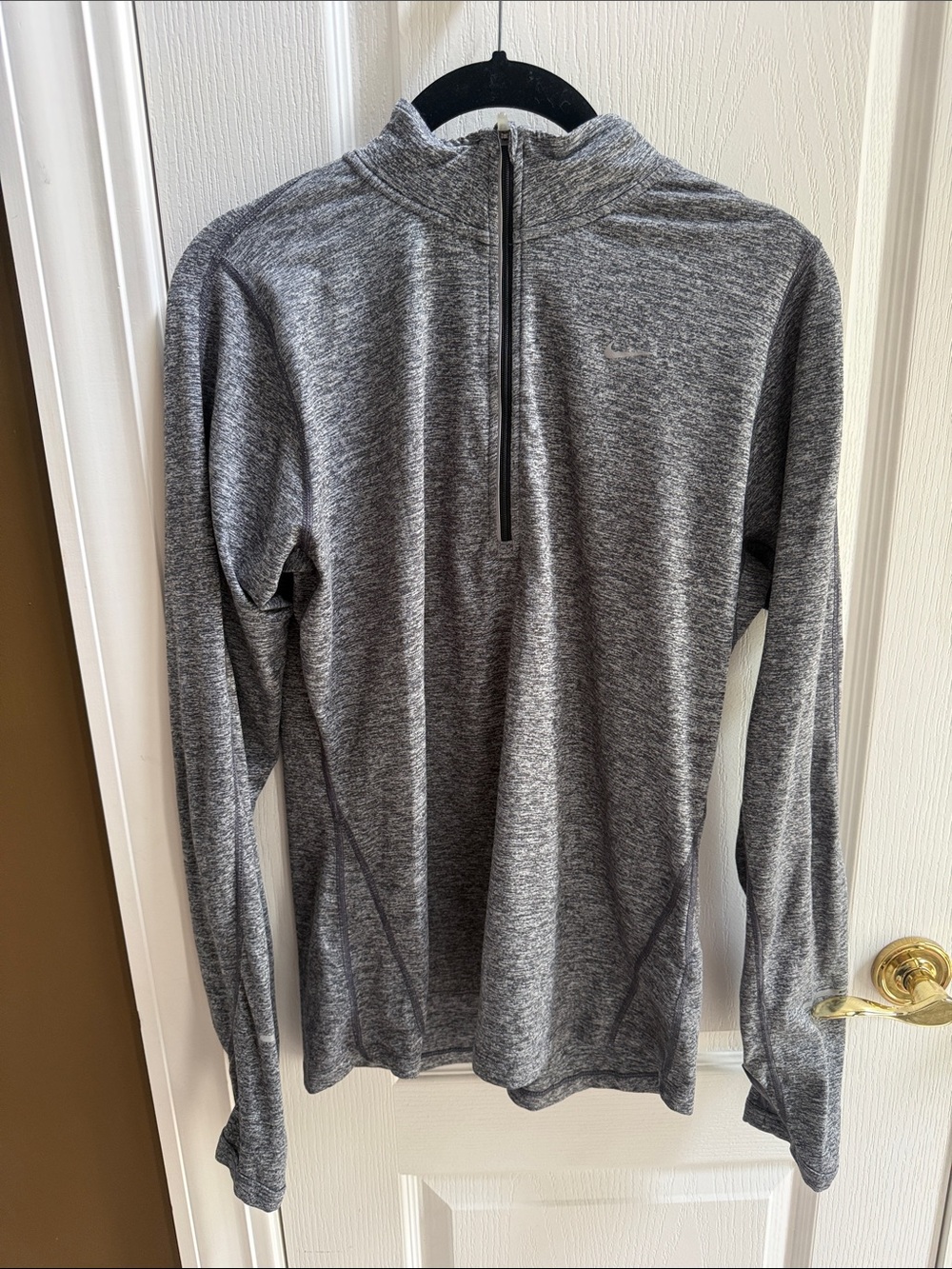 Nike Gray Dri-FIT Heathered Running Top